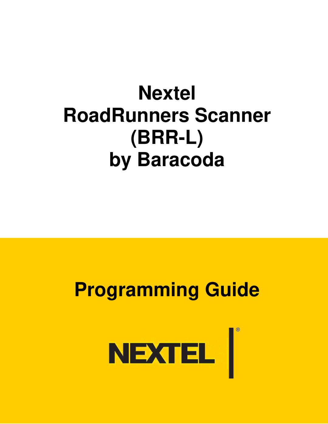 Nextel comm BRR-L manual Brr-L 