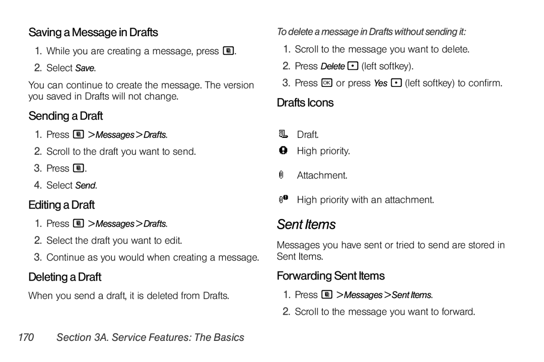 Nextel comm i365 manual Sent Items 