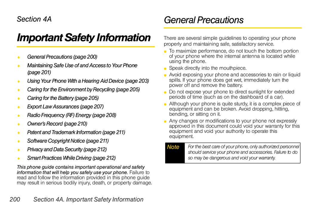 Nextel comm i365 manual General Precautions, Important Safety Information, Using Your Phone With a Hearing Aid Device 