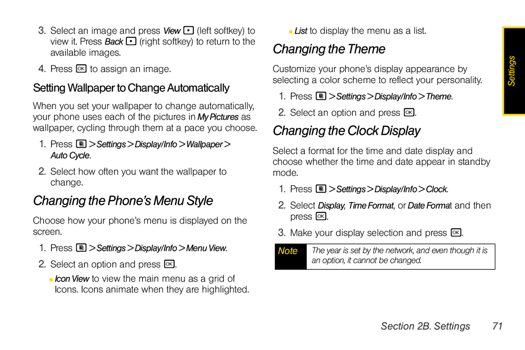 Nextel comm i365 manual Changing the Phone’s Menu Style, Changing the Theme, Changing the Clock Display 