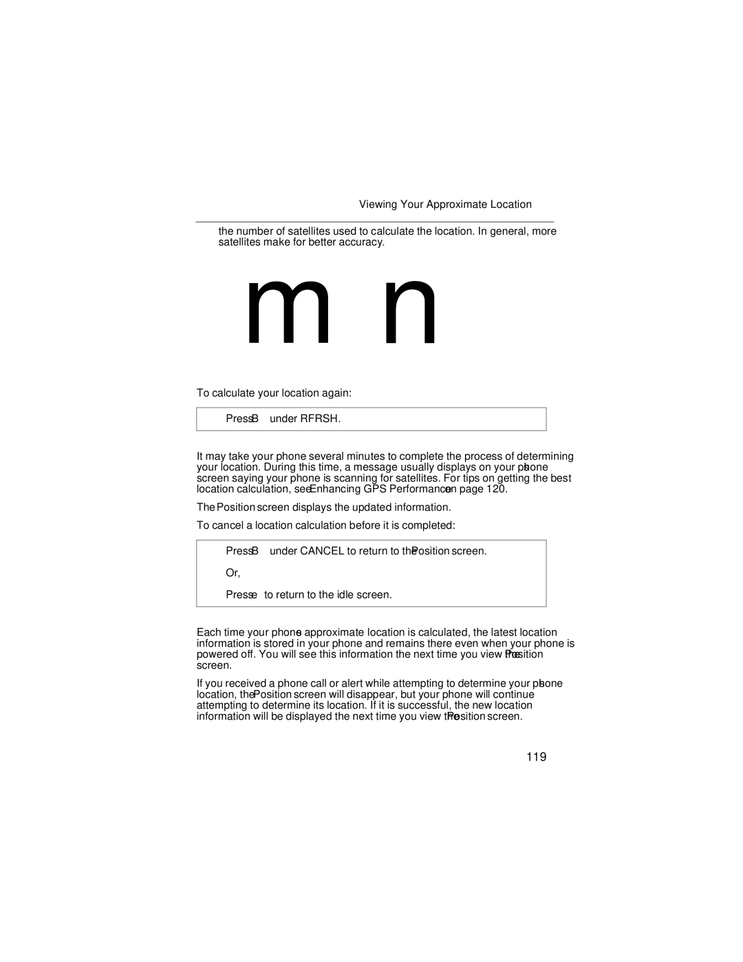 Nextel comm i58sr manual 119, Viewing Your Approximate Location 