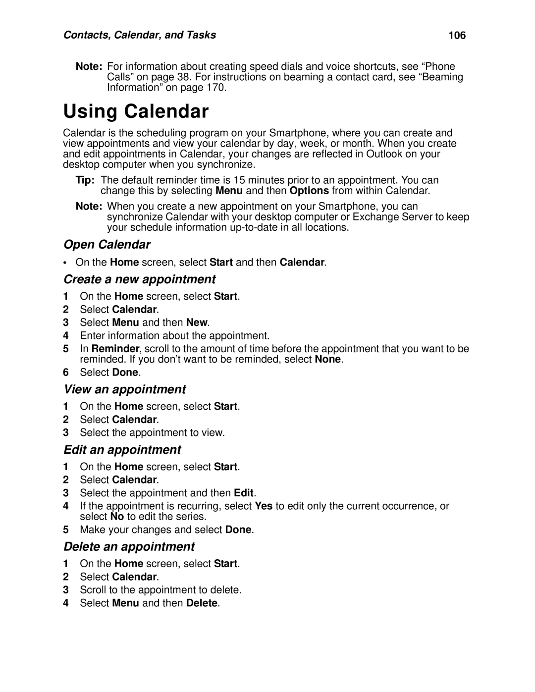 Nextel comm I930, I920 manual Using Calendar 