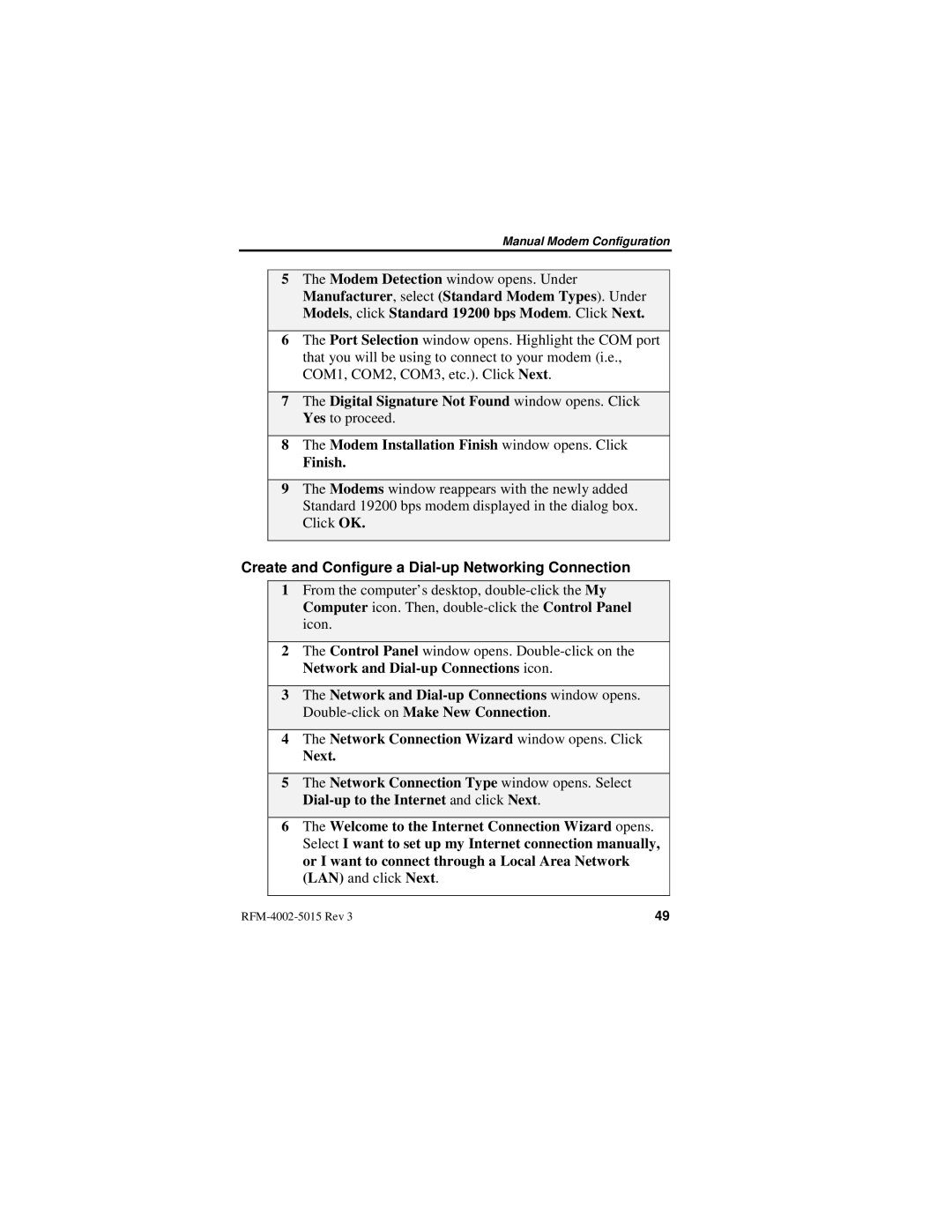 Nextel comm IR1200 manual Create and Configure a Dial-up Networking Connection 