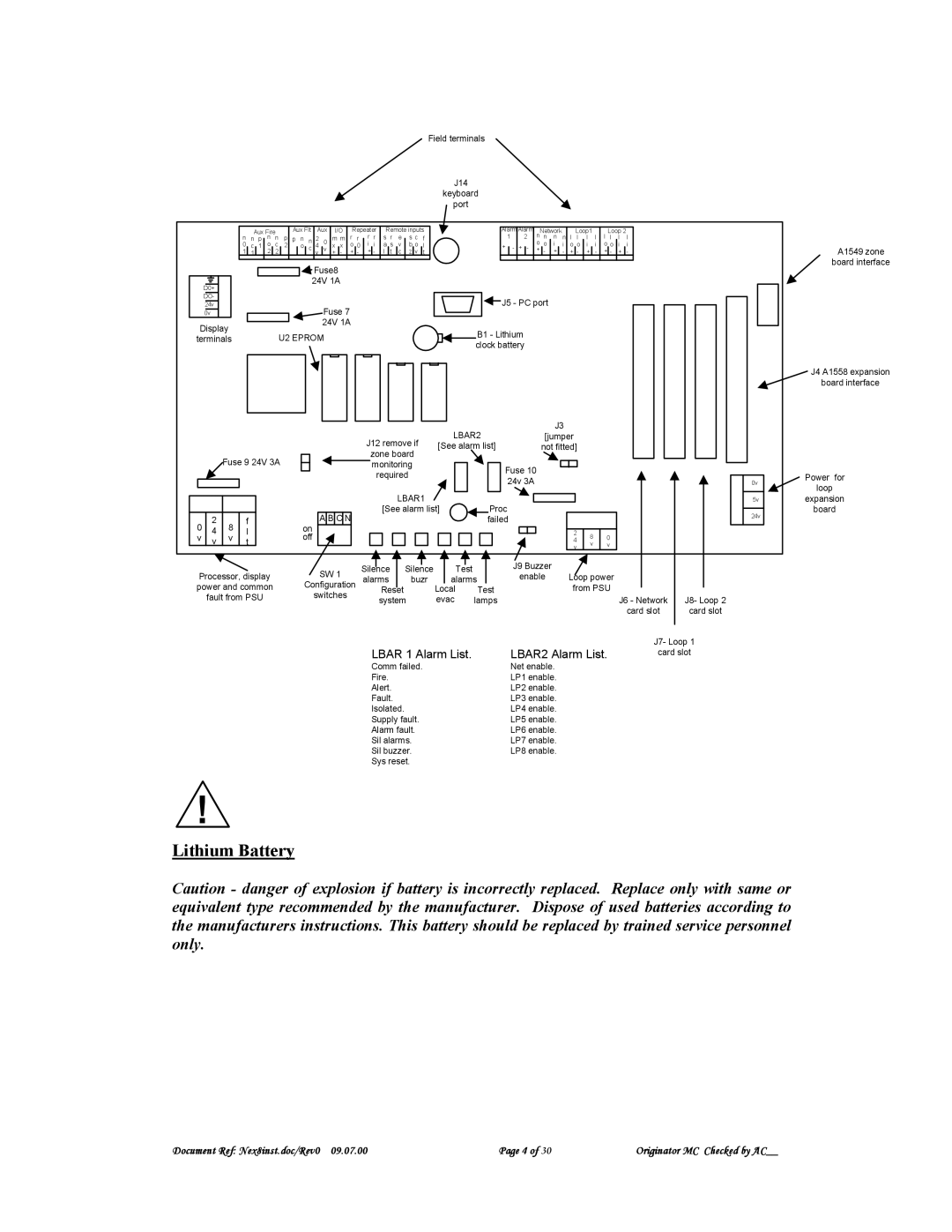 Nexus 21 A1557 technical specifications Lithium Battery, LBAR1 