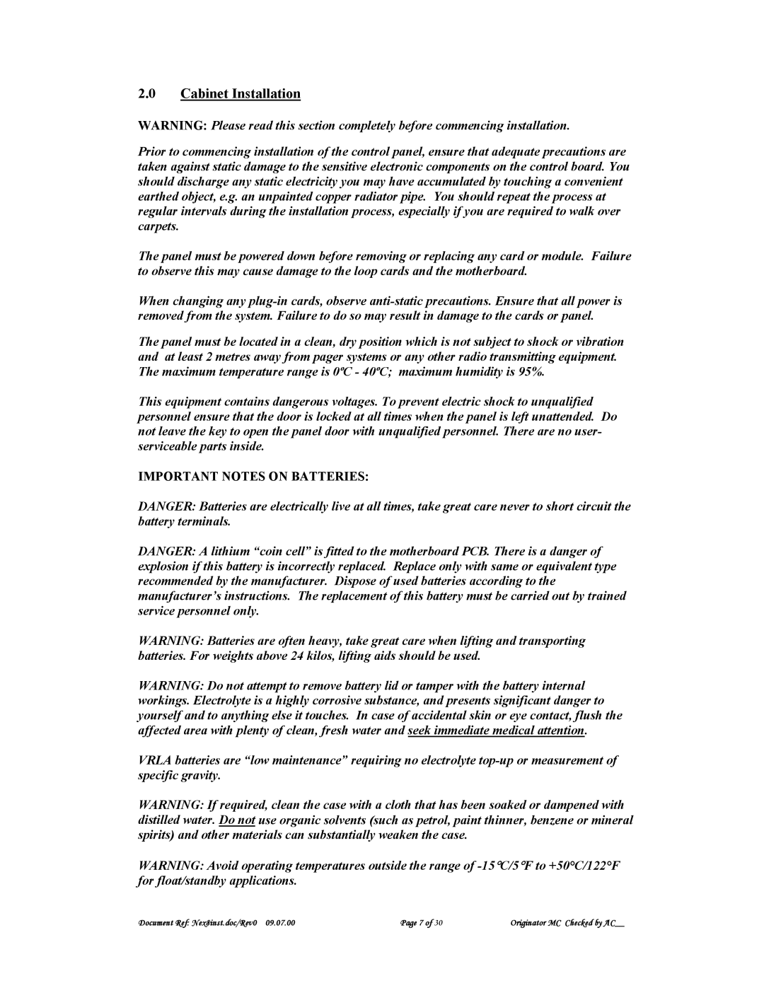 Nexus 21 A1557 technical specifications Important Notes on Batteries 