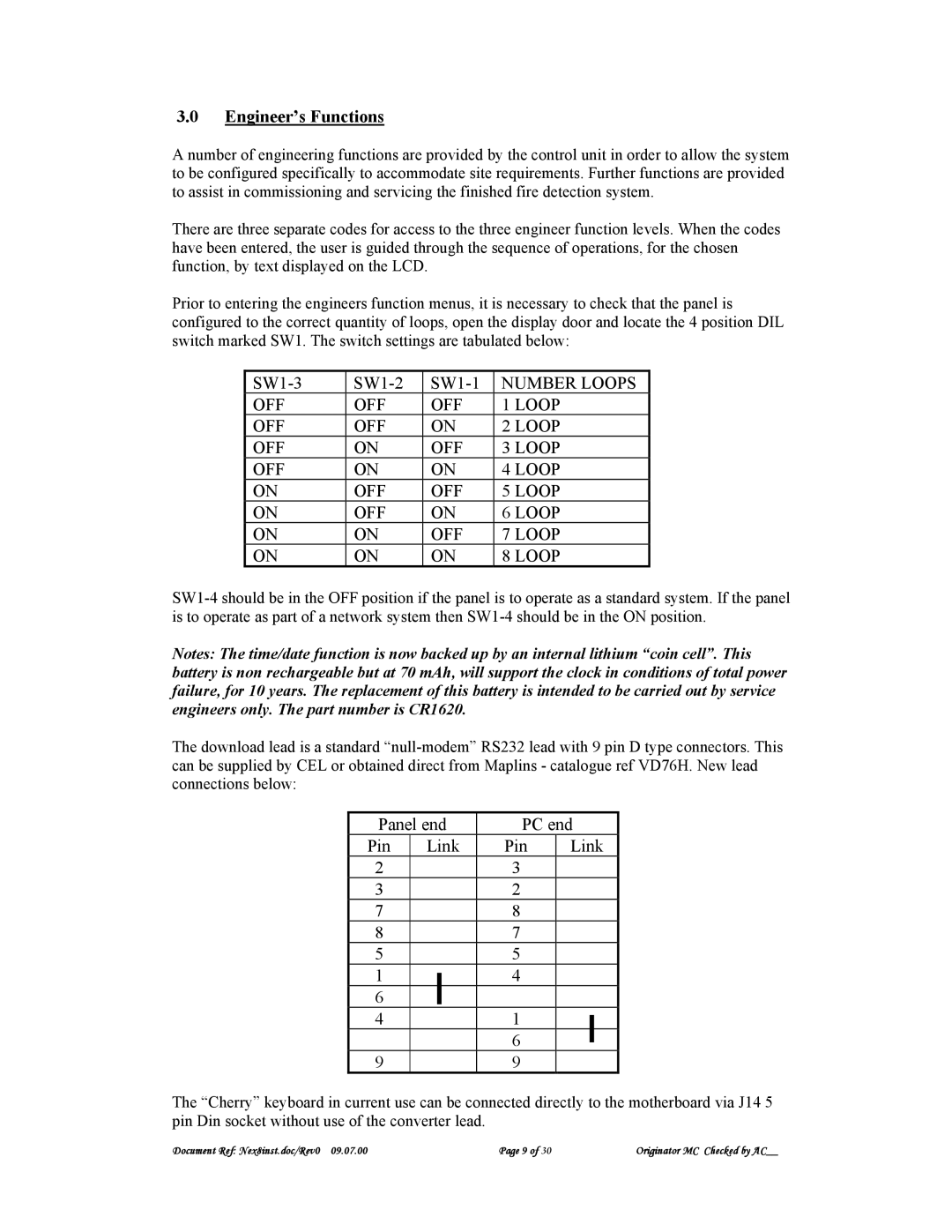 Nexus 21 A1557 technical specifications Number Loops 