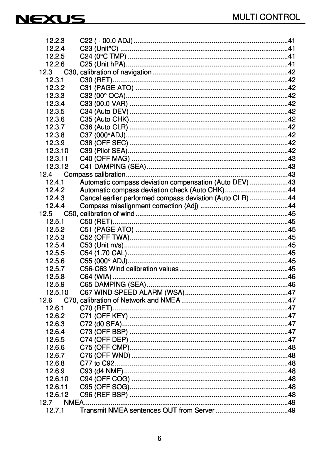 Nexus 21 Multi Control operation manual 12.2.3 