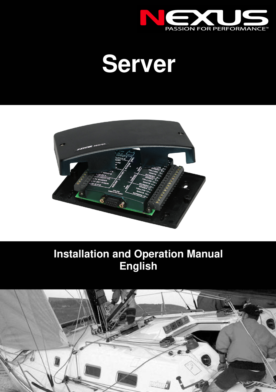Nexus 21 NX2 operation manual Server, Installation and Operation Manual English English 