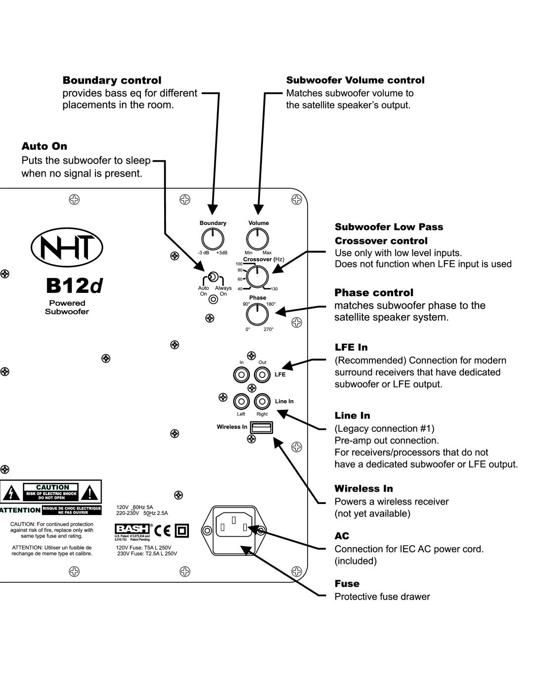 NHT b-12d manual 