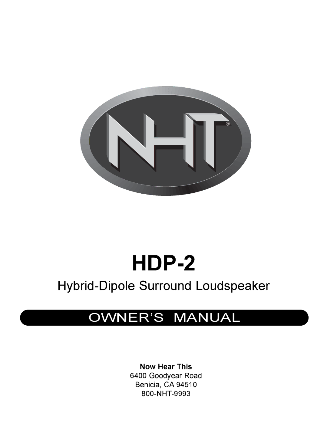 NHT HDP-2 owner manual 