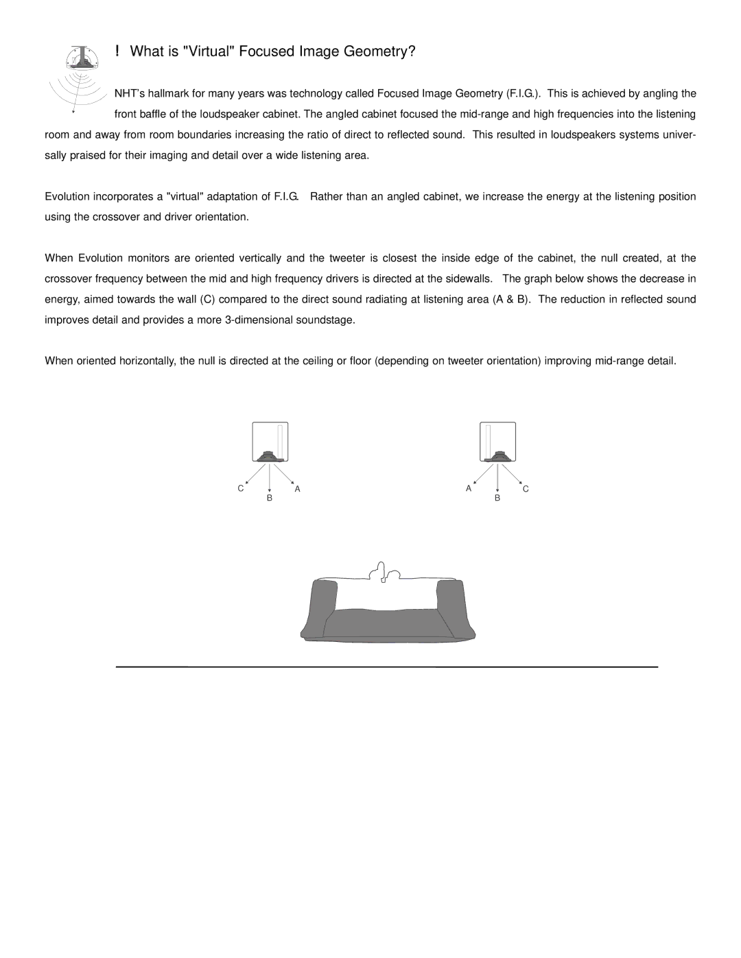 NHT L5 owner manual What is Virtual Focused Image Geometry? 