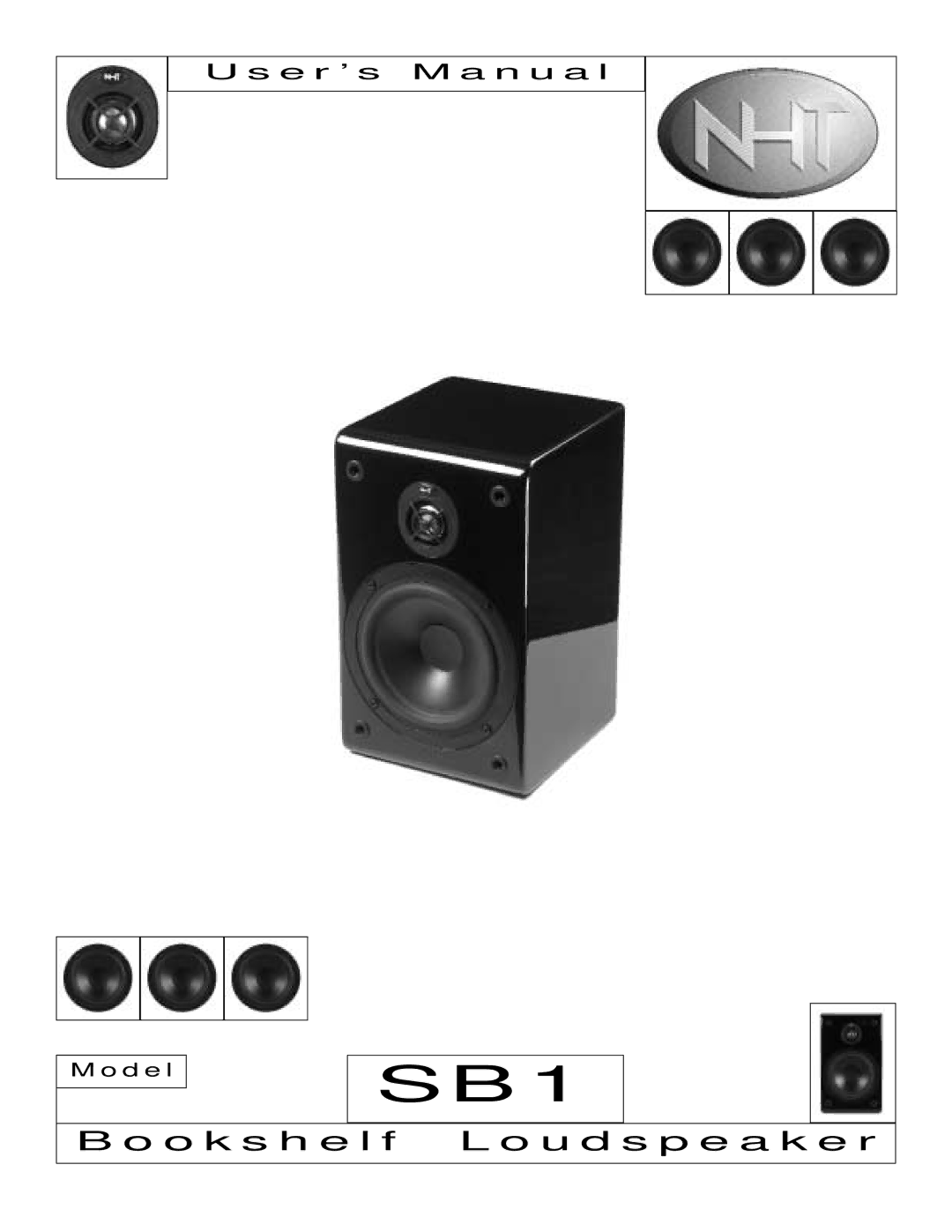 NHT SB 1 user manual SB1 