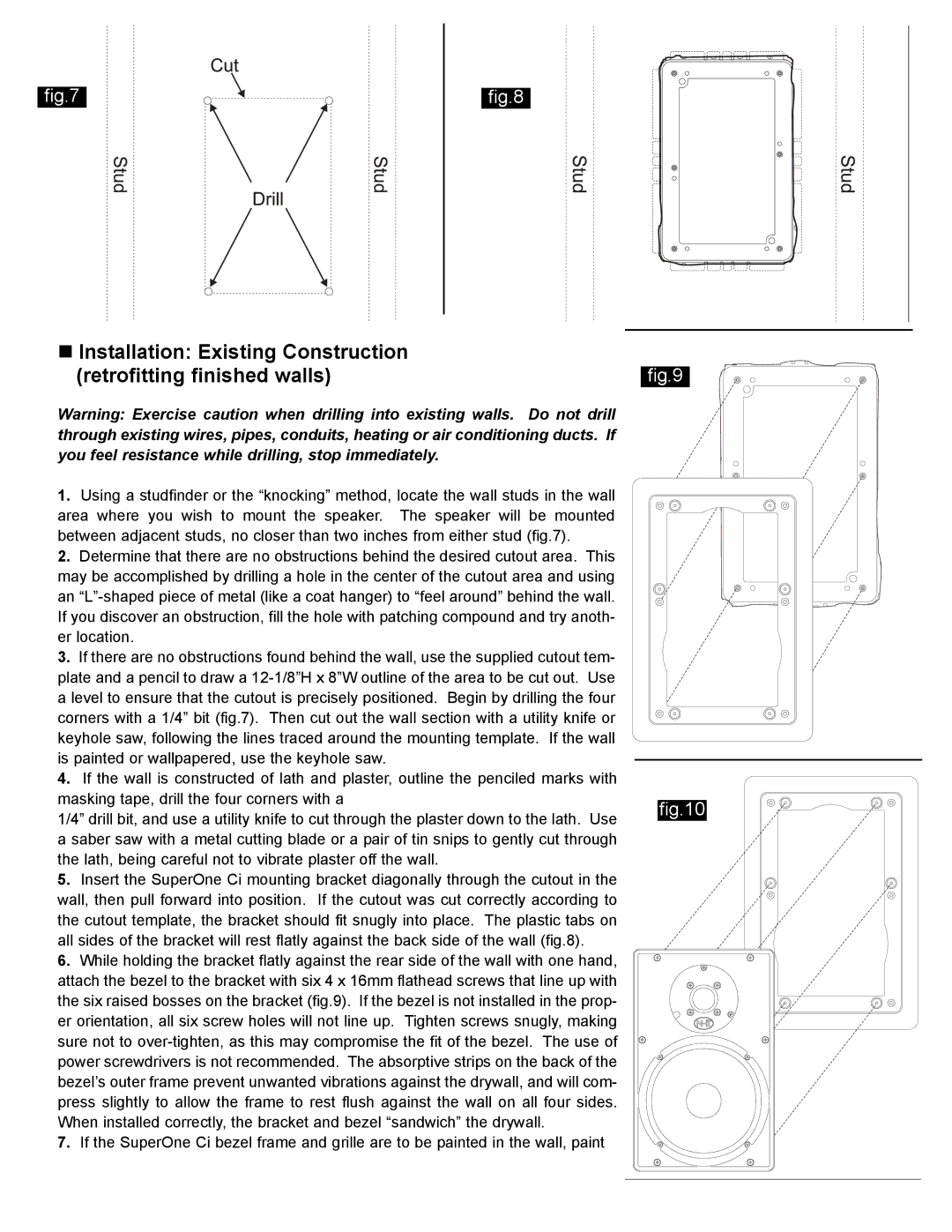 NHT SuperOne Ci owner manual 