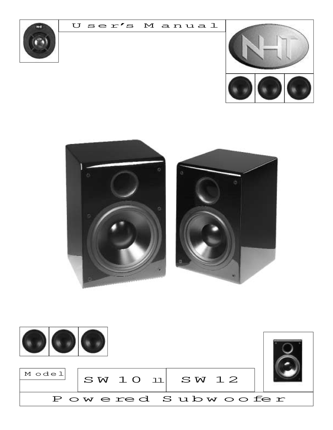 NHT SW 10 user manual D e l 