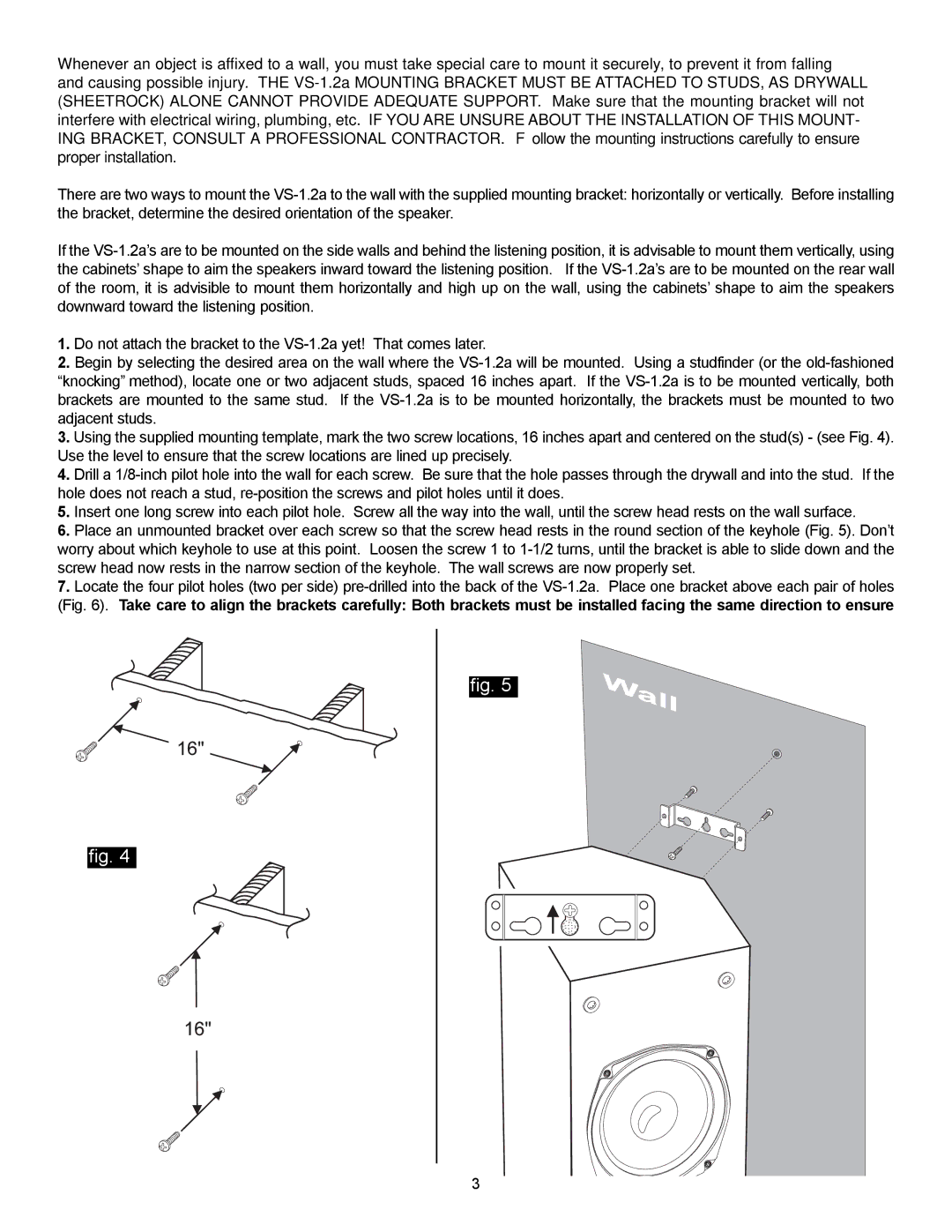 NHT VS-1.2a owner manual 