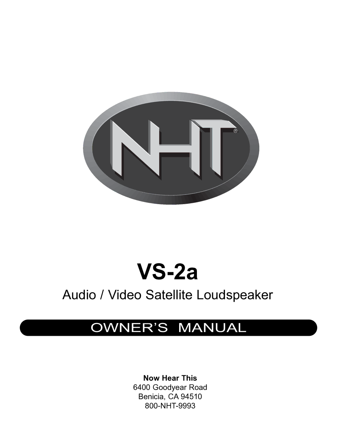 NHT VS-2a owner manual 