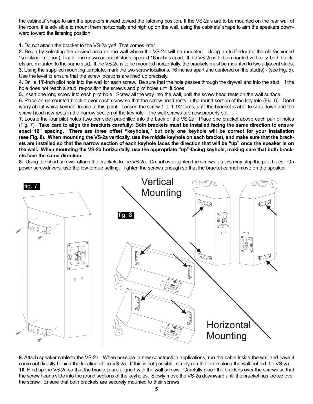 NHT VS-2a owner manual 