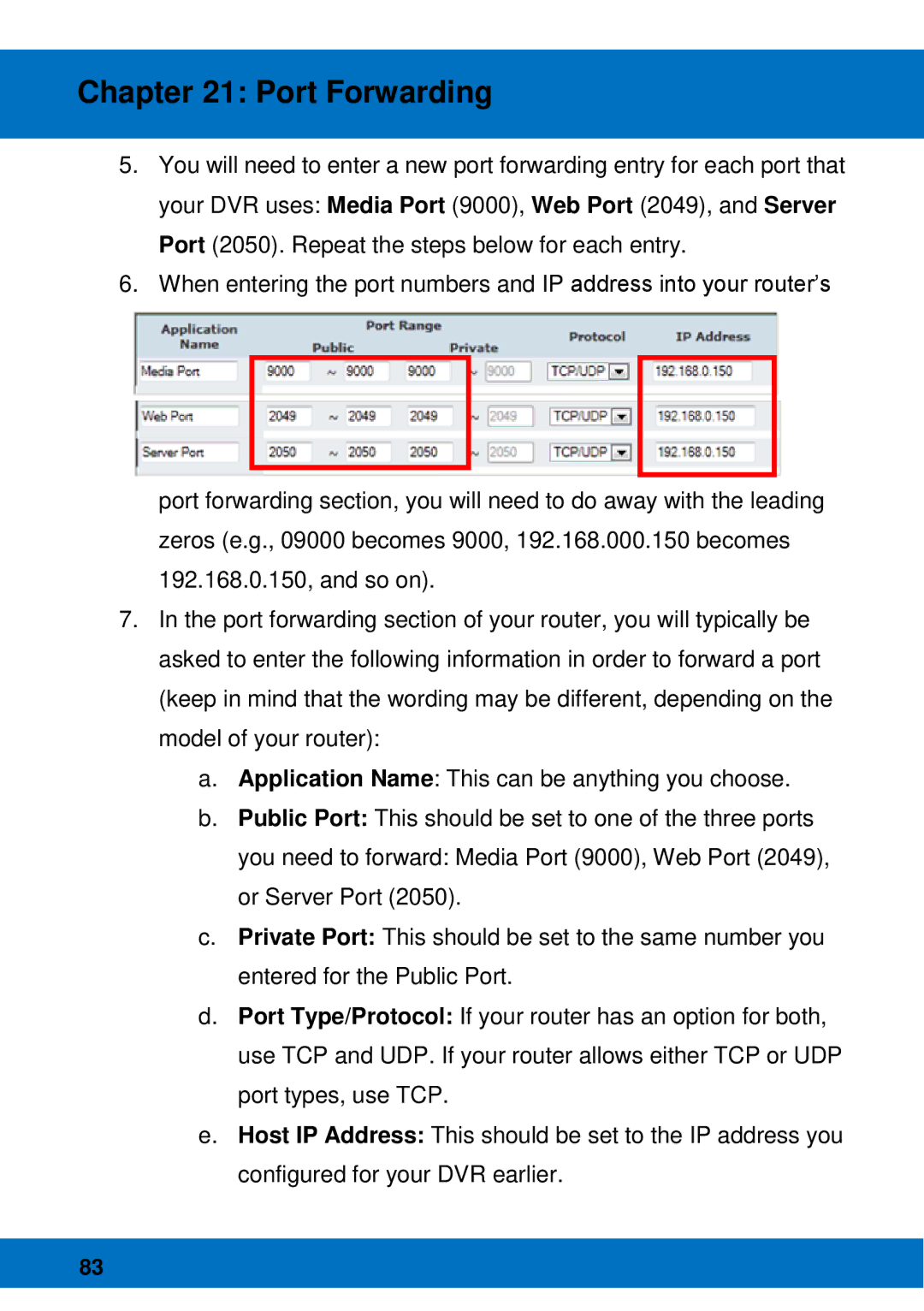 Night Owl Optics BJPRO-86-1TB, Night Owl Pro Remote Access manual Port Forwarding 