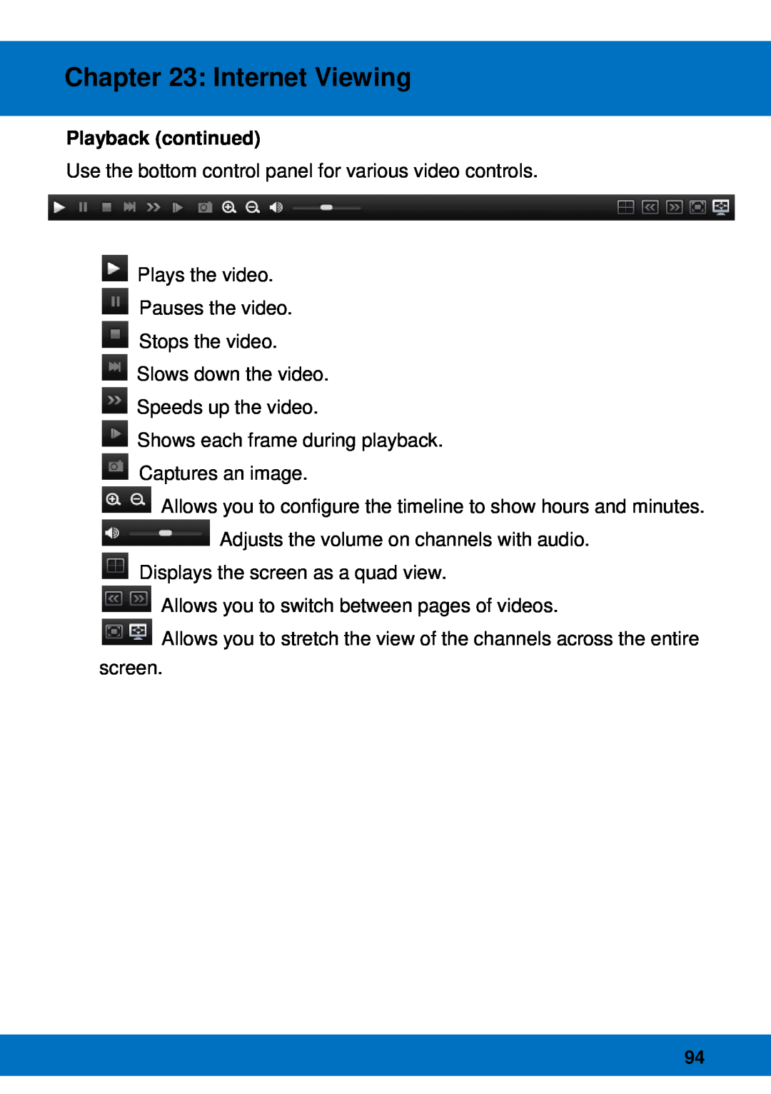 Night Owl Optics Night Owl Pro Remote Access, BJPRO-86-1TB manual Playback continued, Internet Viewing 