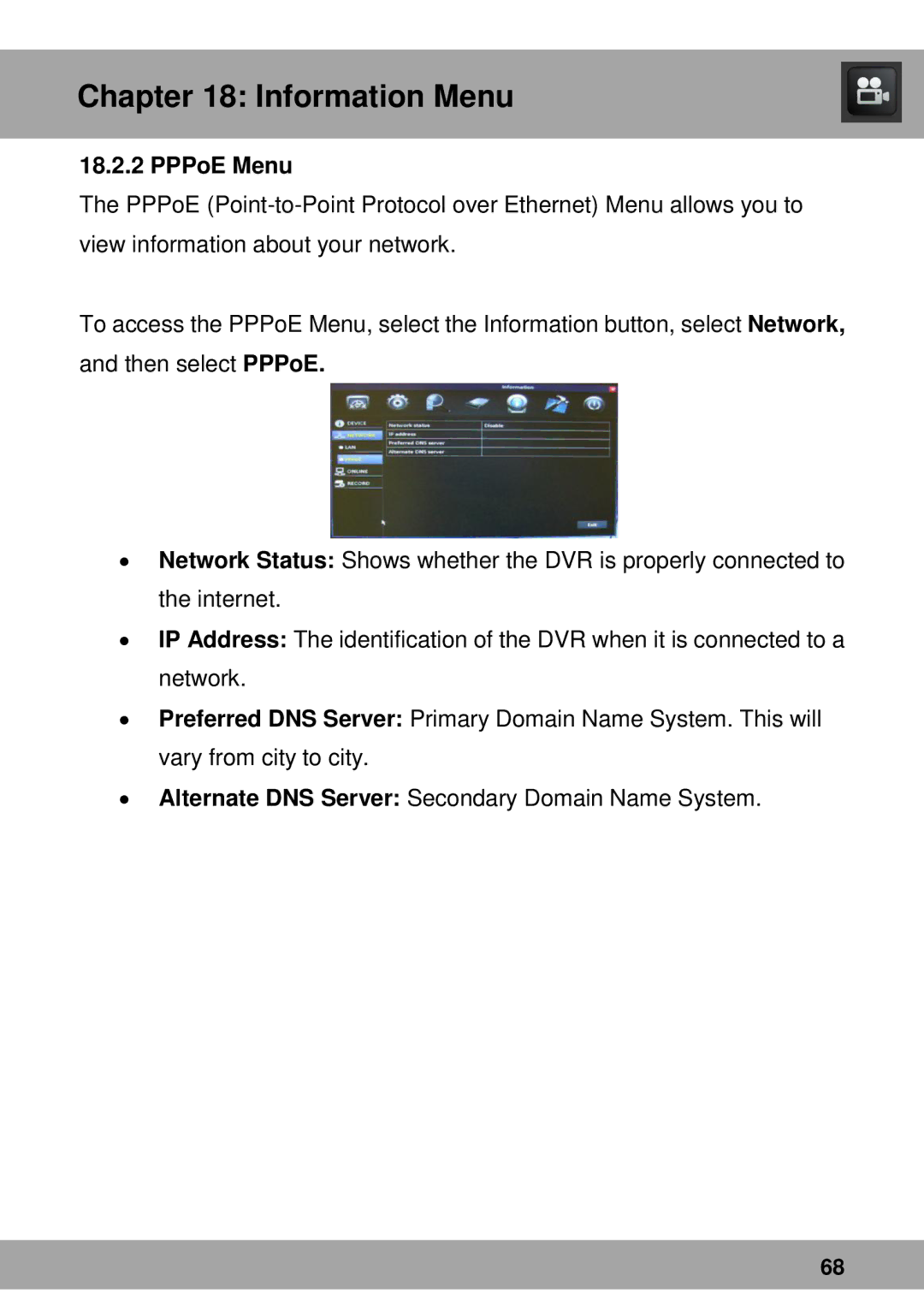 Night Owl Optics Complete Security Solution, Advantage Series manual PPPoE Menu 