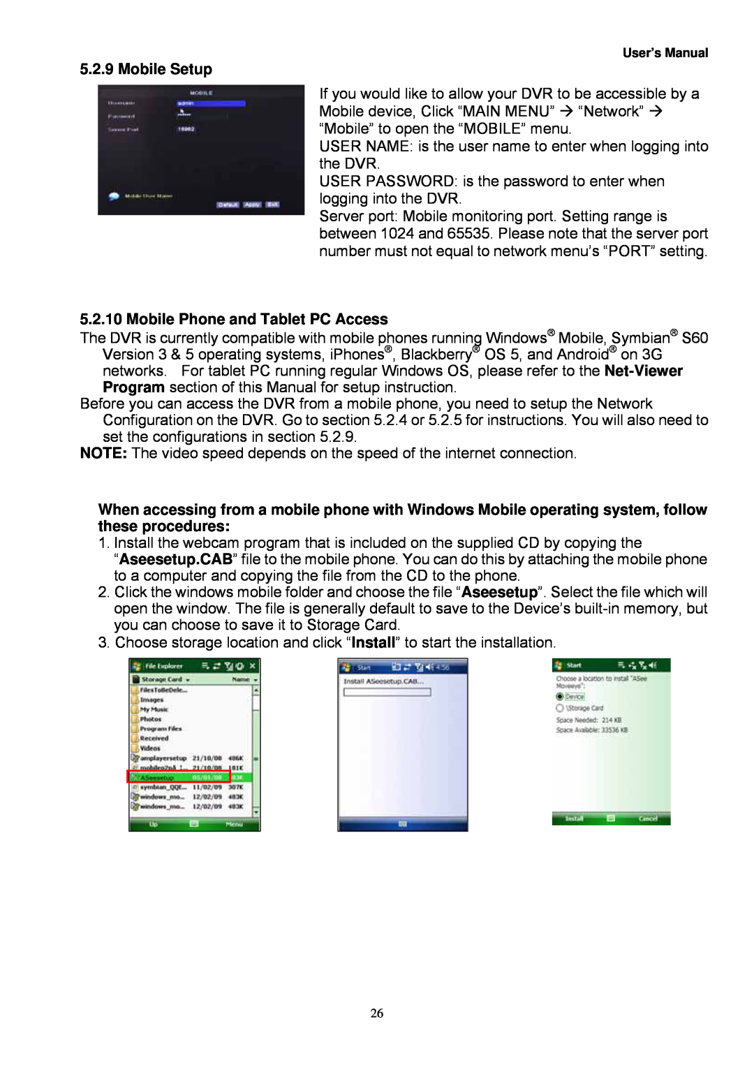 Night Owl Optics Night Owl, 4BL manual Mobile Setup, Mobile Phone and Tablet PC Access 
