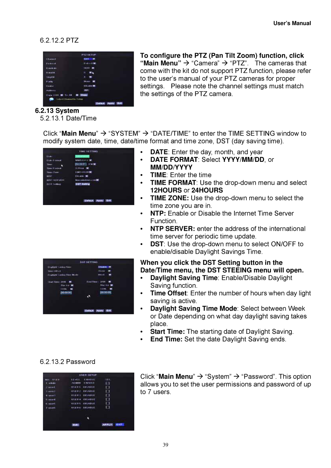 Night Owl Optics Zeus-DVR10, Zeus-DVR5, Digital Video Recorder manual System, Date Format Select YYYY/MM/DD, or 