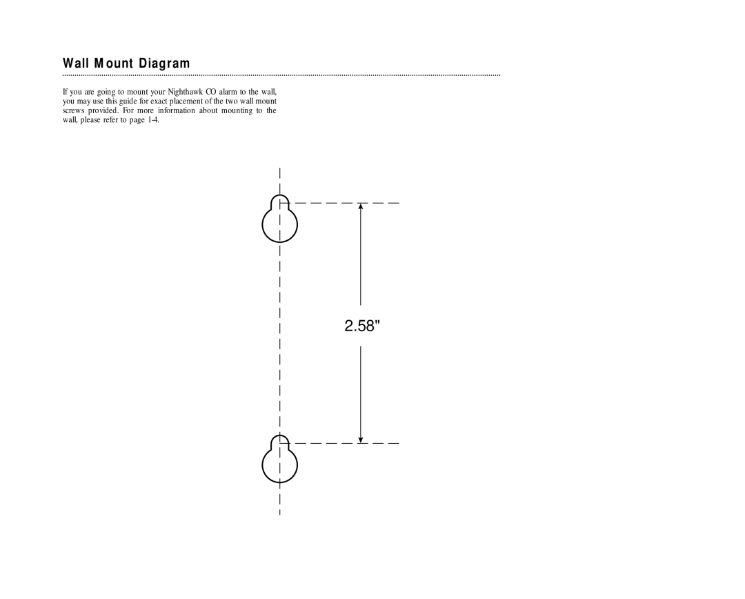 Nighthawk KN-COPP-3 manual Wall Mount Diagram 