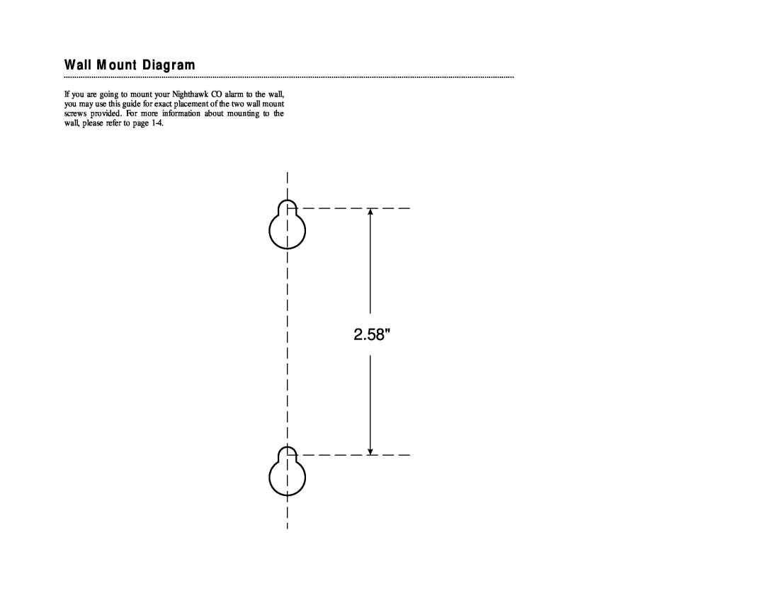 Nighthawk KN-COPP-3 manual Wall Mount Diagram, 2.58 