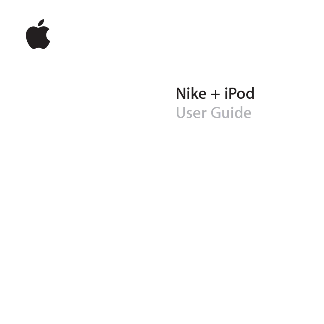 Nike + IPOD manual User Guide 