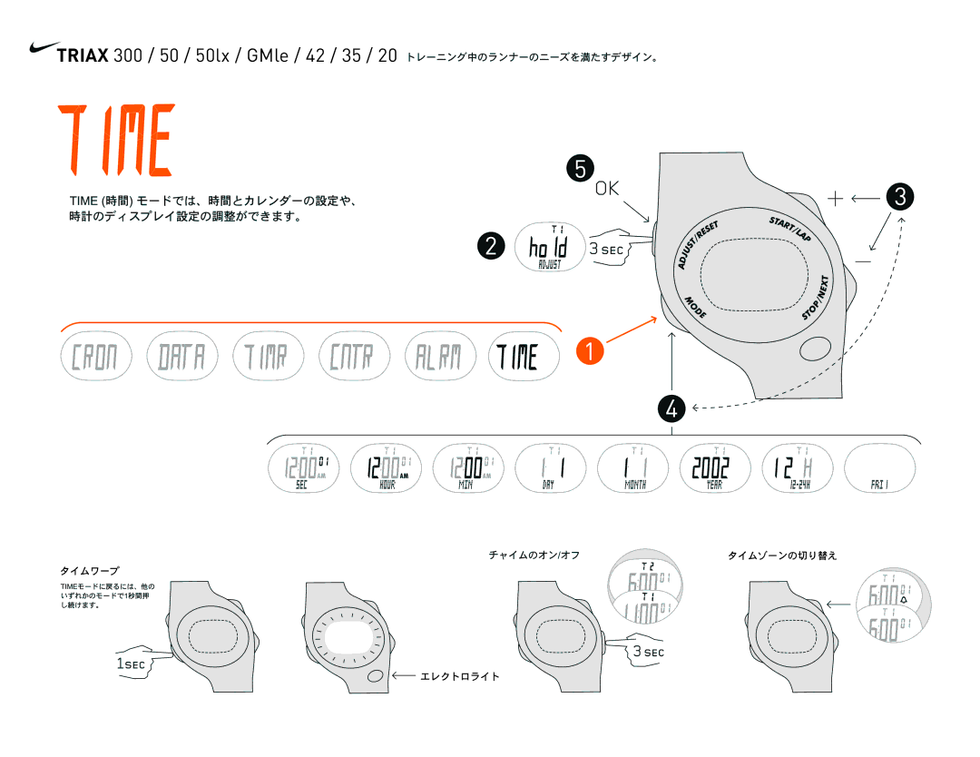 Nike TRIAX 300, 20 manual Triax 300 / 50 / 50lx / GMle / 42 / 35 