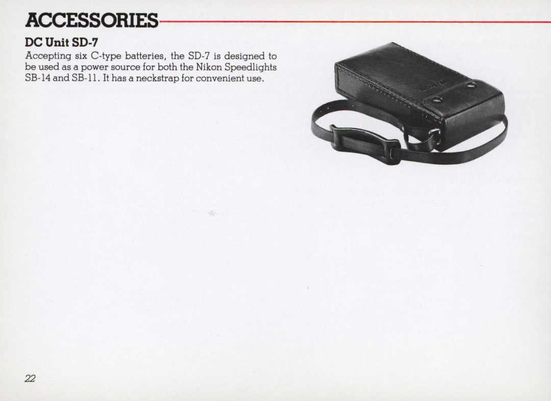 Nikon 14 manual Accessories 