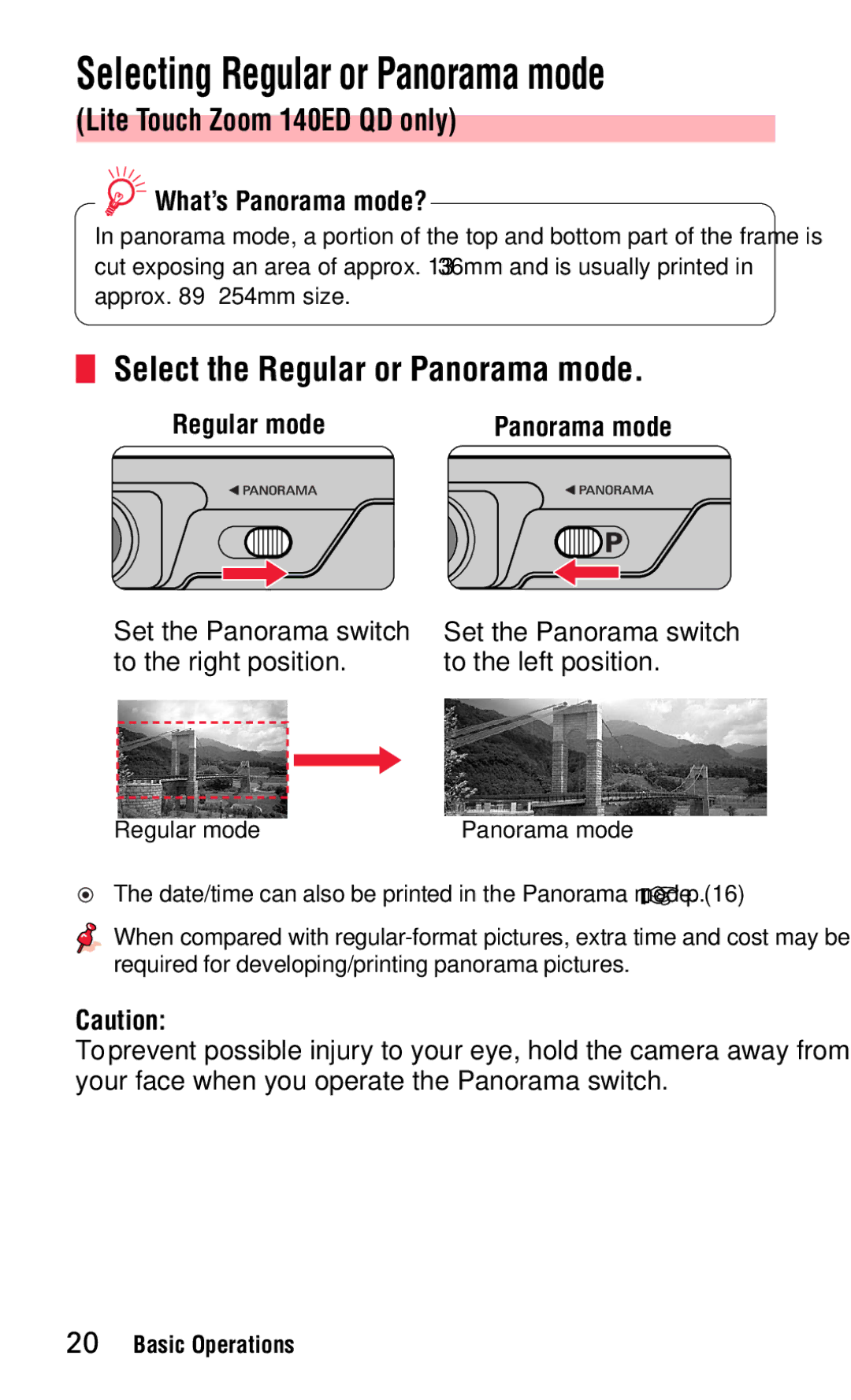 Nikon 140ED Selecting Regular or Panorama mode, Select the Regular or Panorama mode, What’s Panorama mode? 