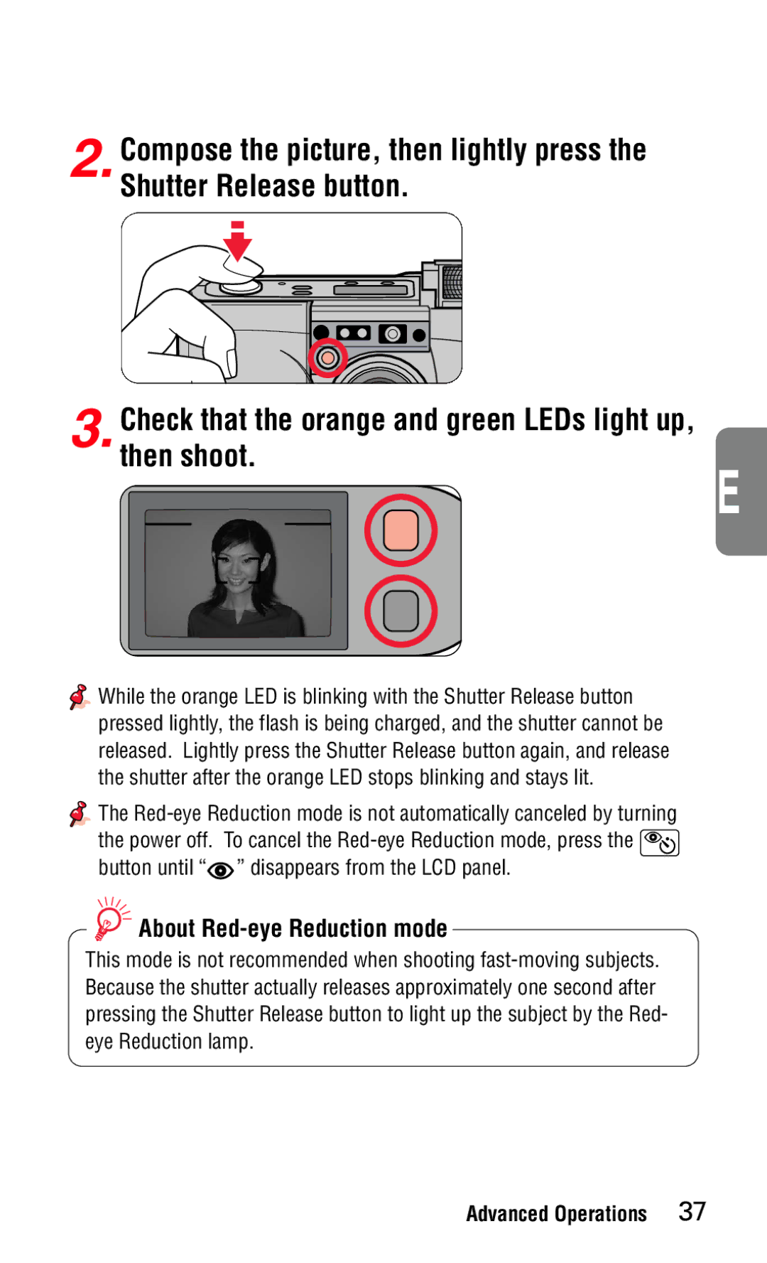 Nikon 140ED instruction manual About Red-eye Reduction mode 