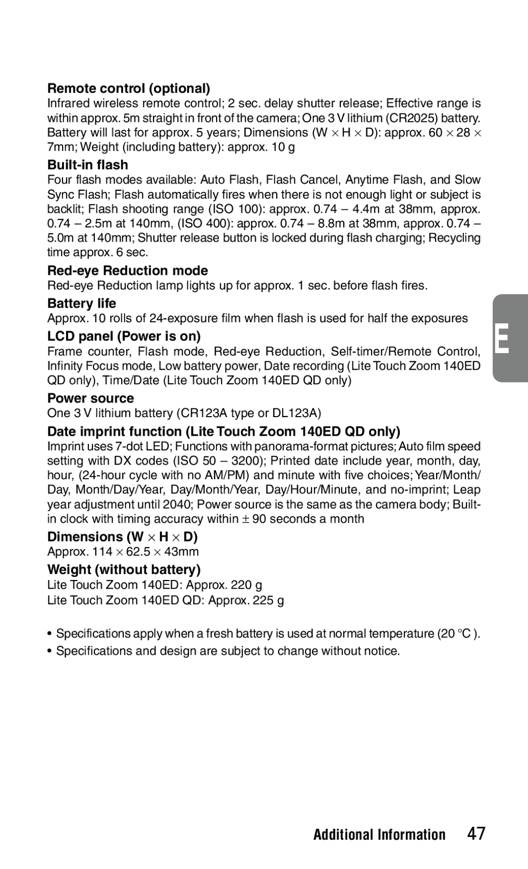 Nikon 140ED instruction manual Red-eye Reduction mode 