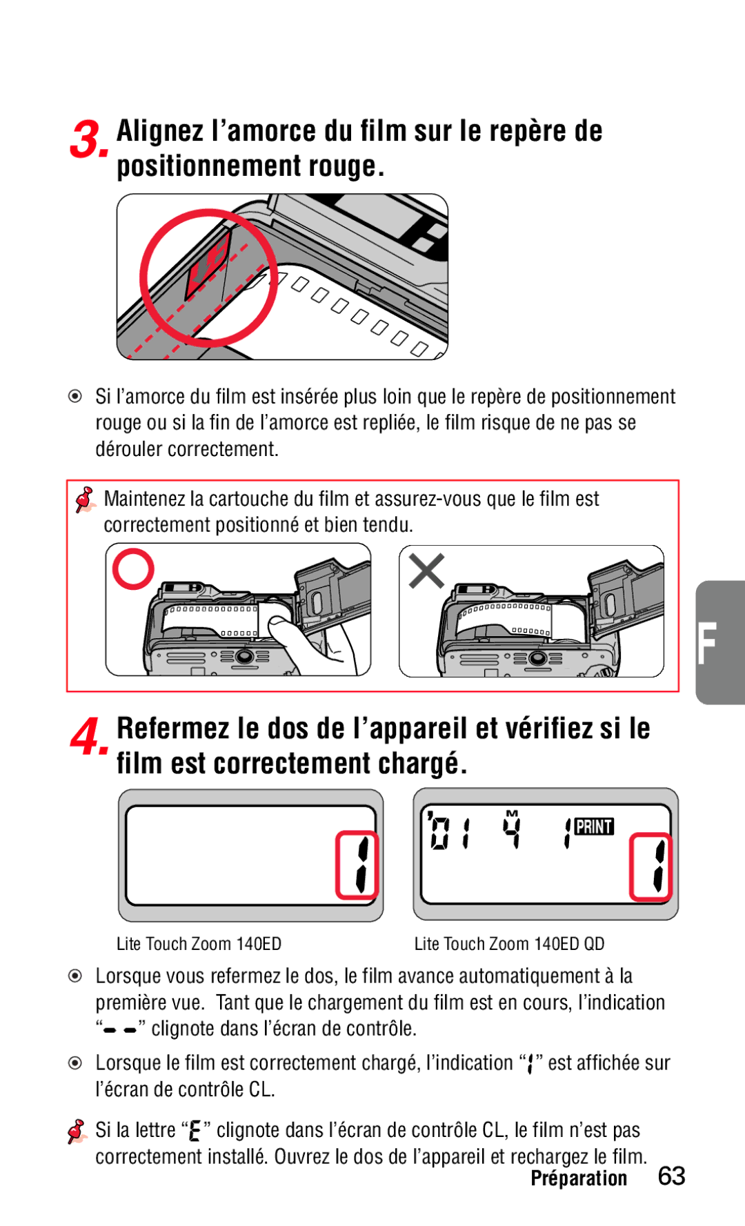 Nikon 140ED instruction manual Préparation 