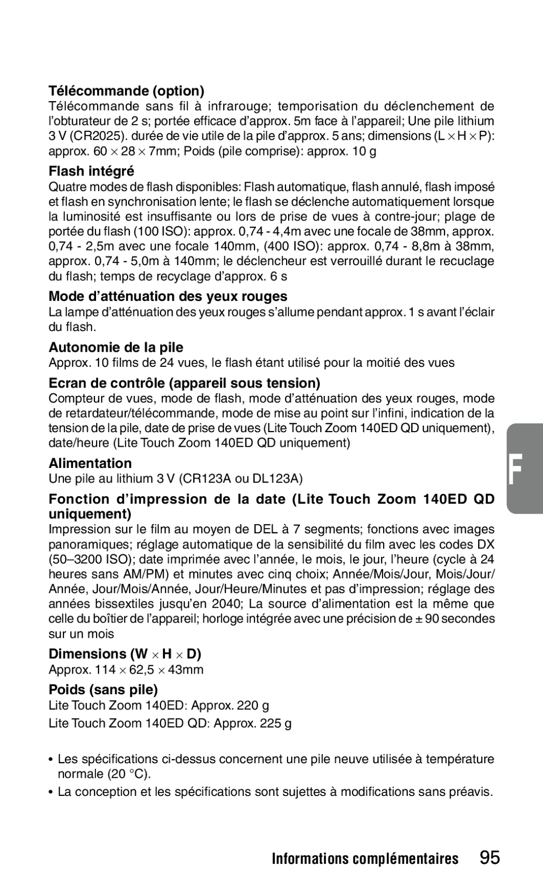 Nikon 140ED instruction manual Mode d’atténuation des yeux rouges 