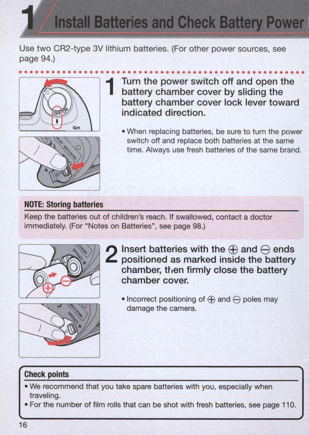 Nikon 1713, 1714 instruction manual Check points 