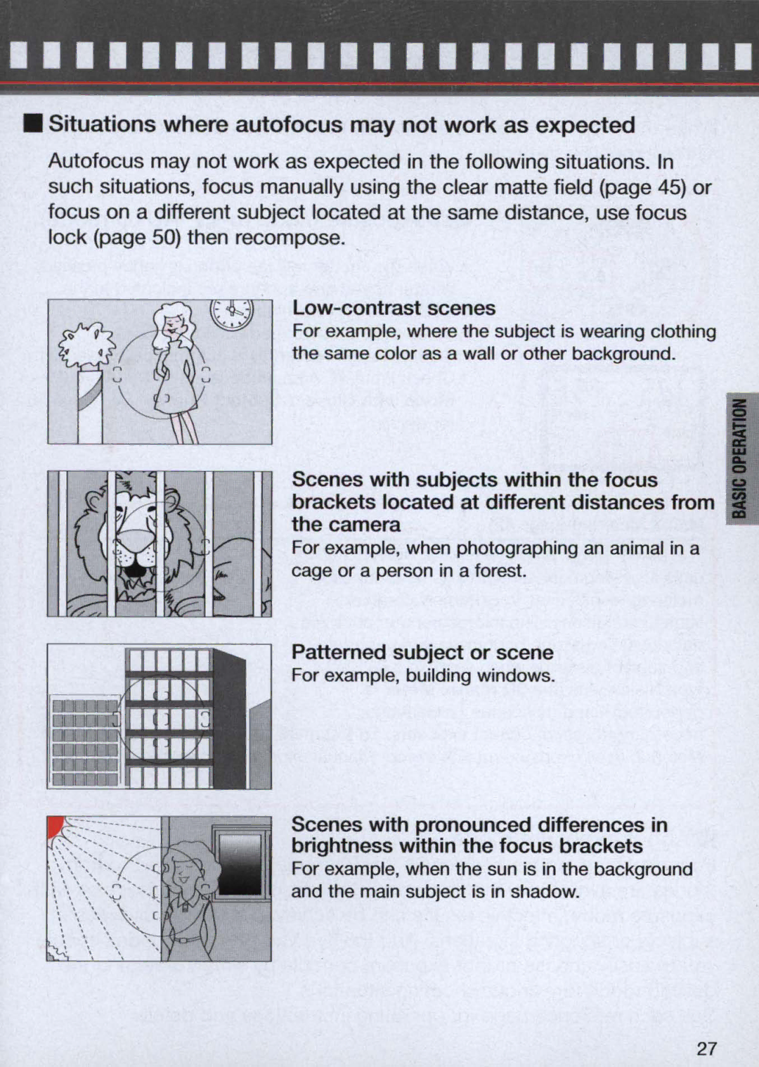 Nikon 1714, 1713 instruction manual Situations where autofocus may not work as expected 