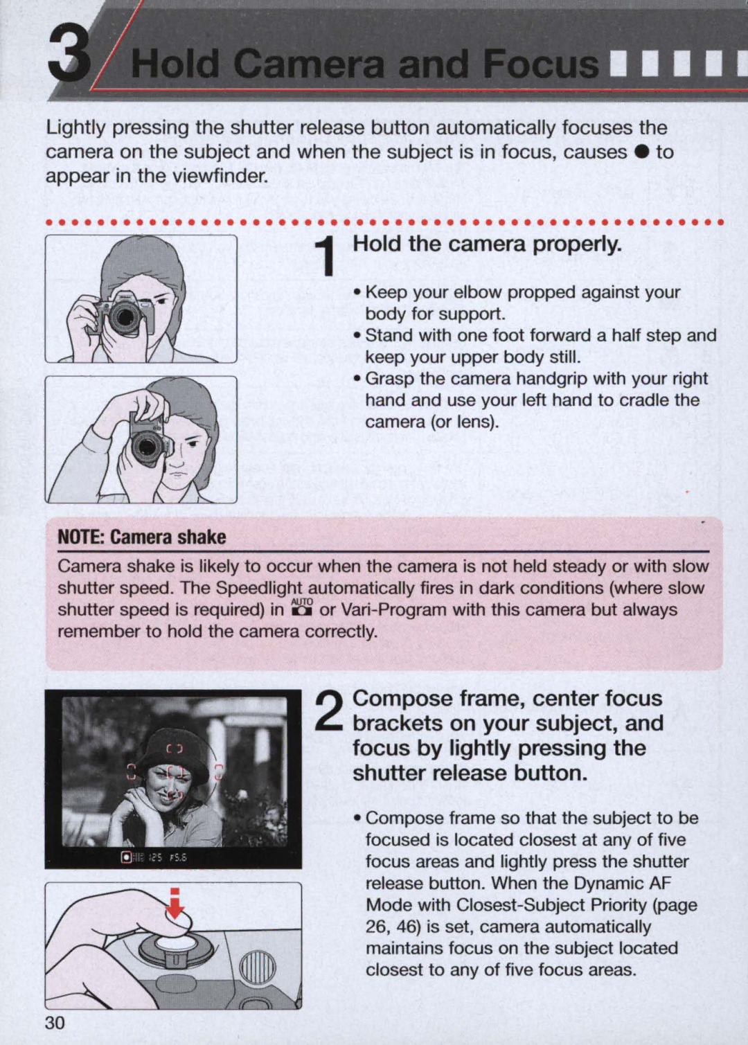 Nikon 1713, 1714 instruction manual Hold the camera properly 