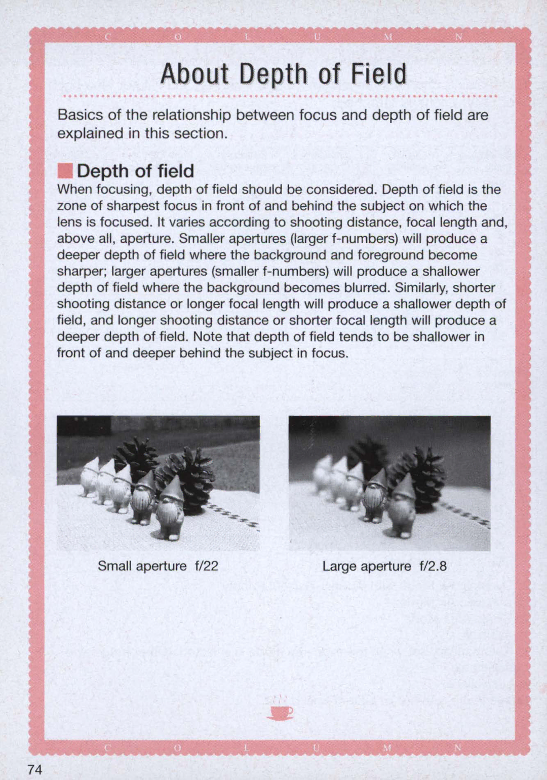 Nikon 1713, 1714 instruction manual About Depth of Field 