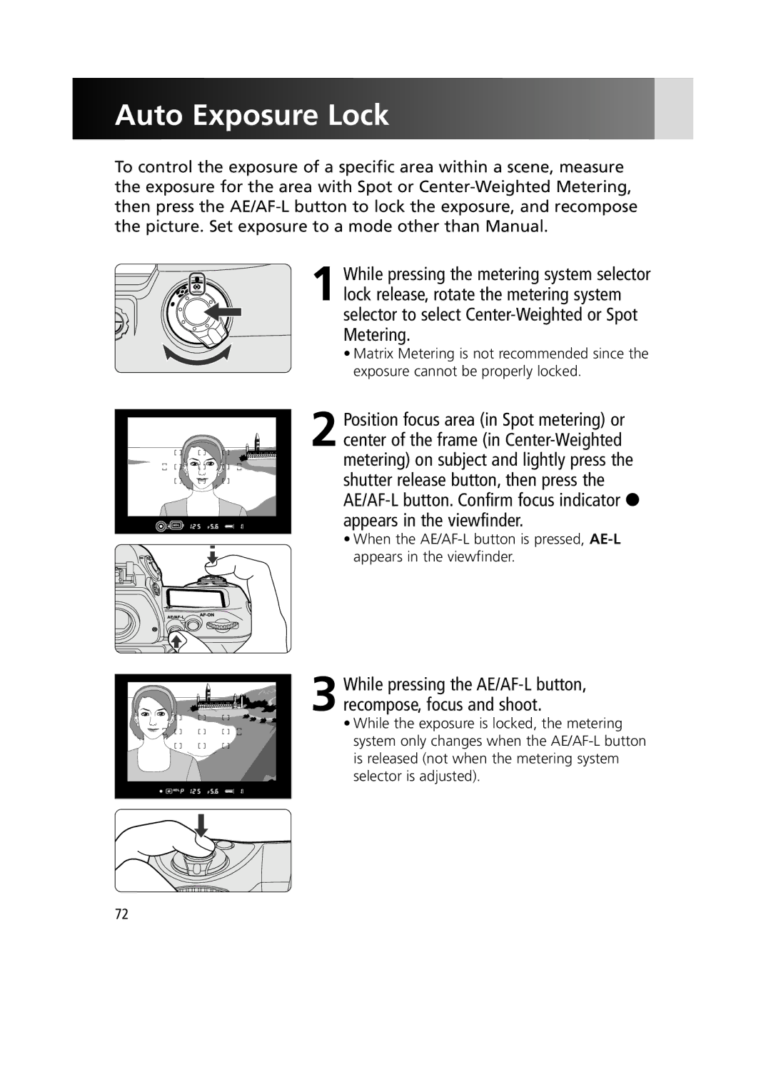 Nikon 1799 instruction manual Auto Exposure Lock 