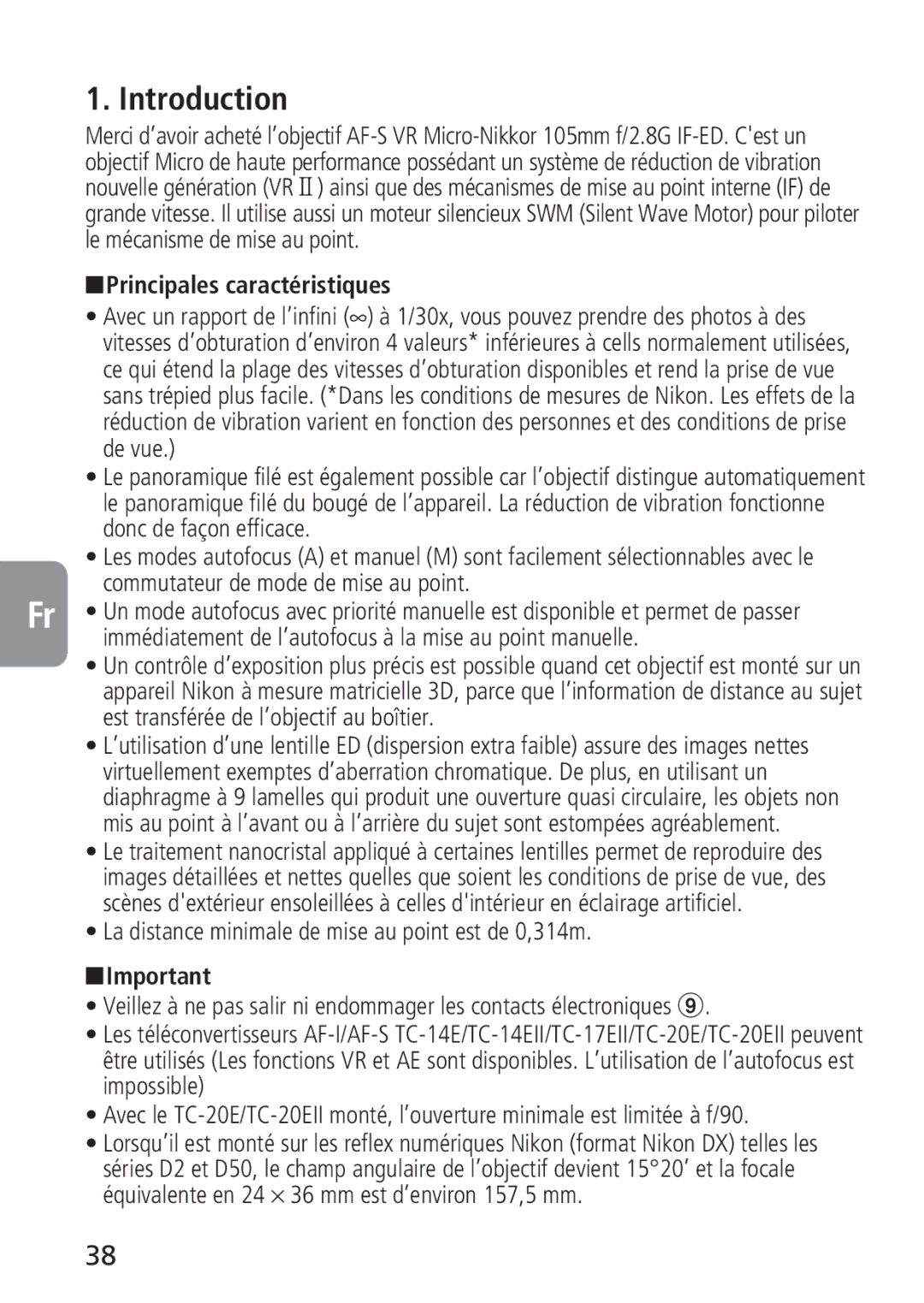 Nikon 2160, 4129 instruction manual Principales caractéristiques, Immédiatement de l’autofocus à la mise au point manuelle 