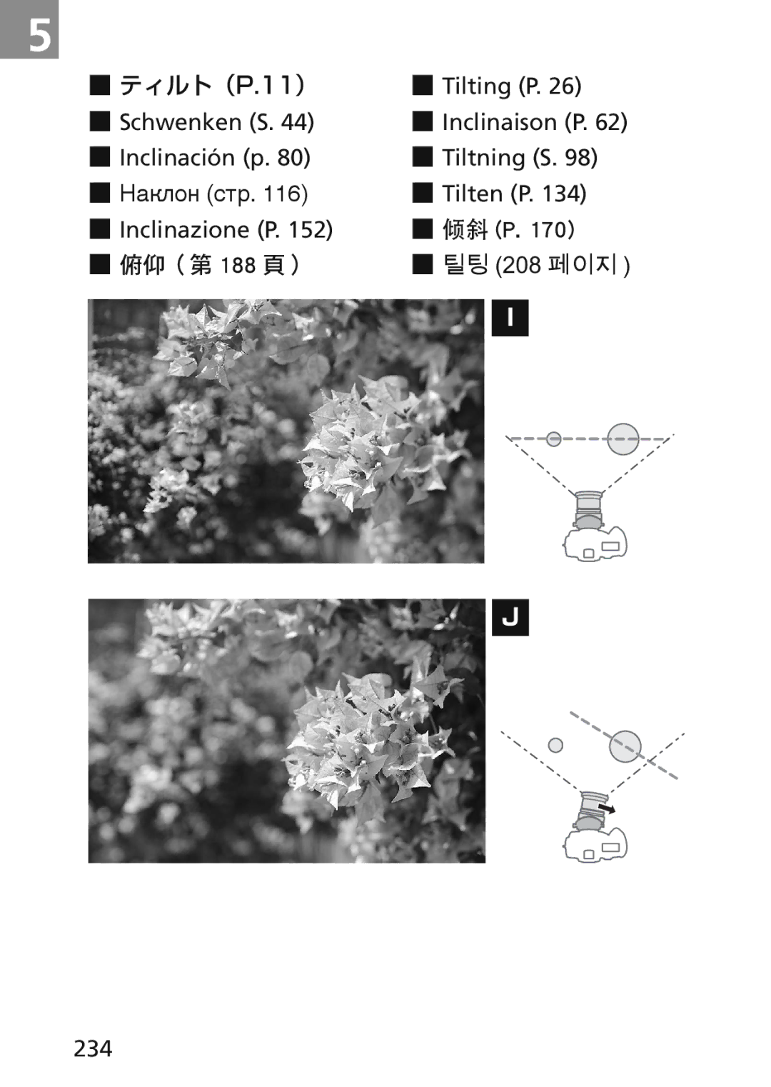 Nikon 2174 user manual 俯仰（第 188 頁）,  234 