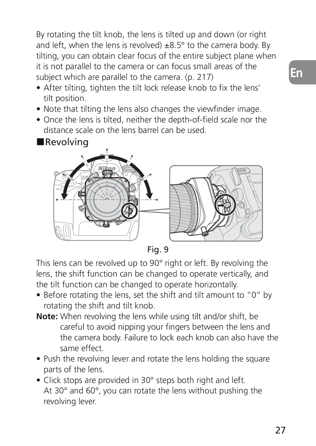 Nikon 2174 user manual Revolving 