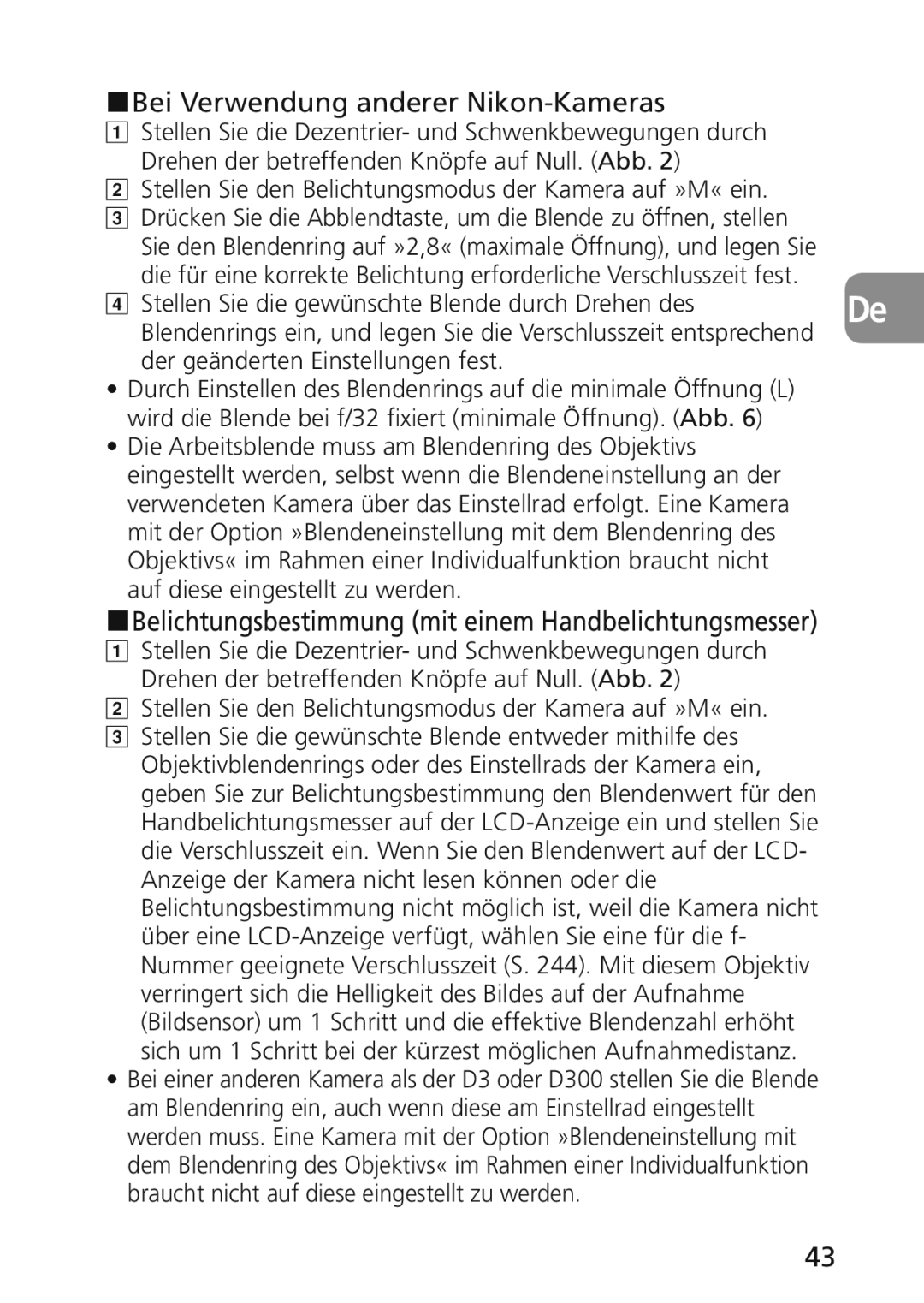 Nikon 2174 user manual Bei Verwendung anderer Nikon-Kameras 