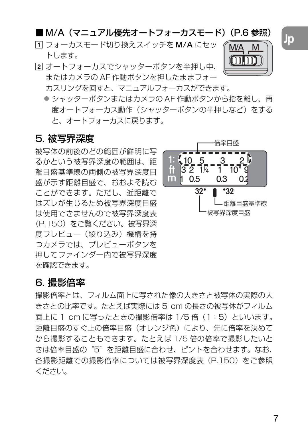 Nikon 1987, 2177 user manual 被写界深度 