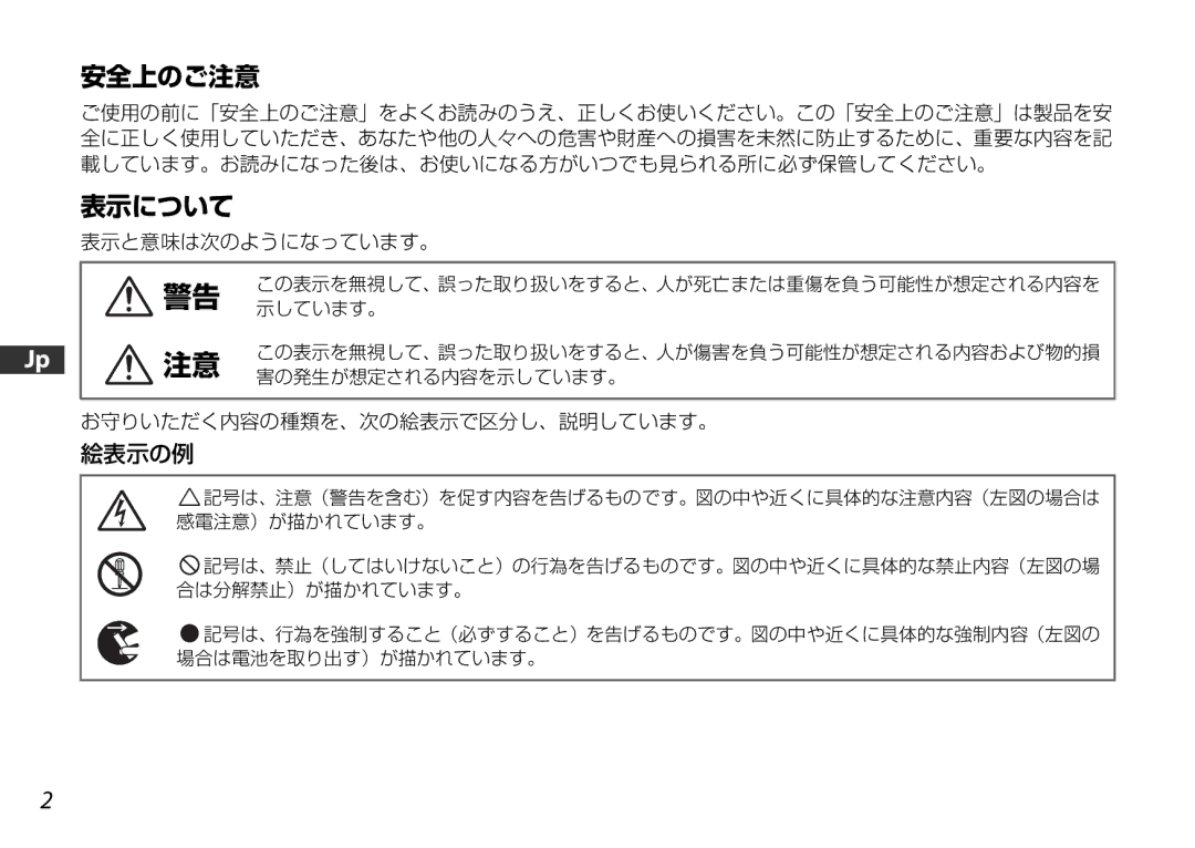 Nikon 2178 user manual 安全上のご注意 