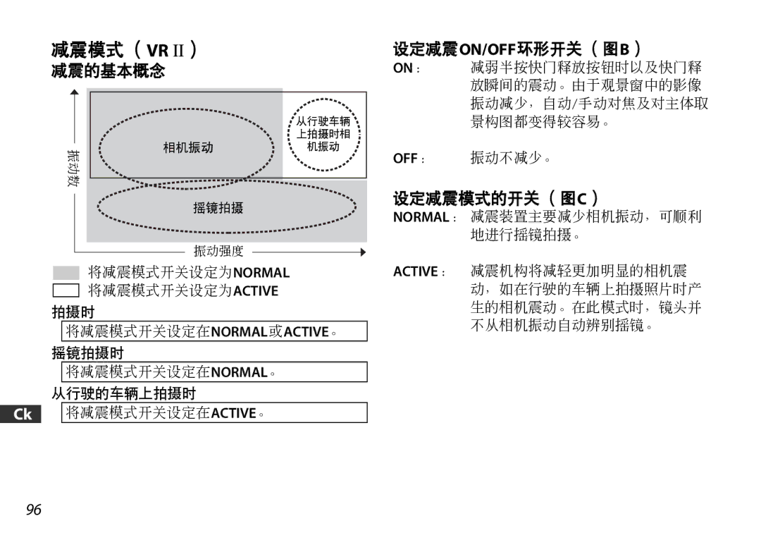 Nikon 2178 user manual 设定减震on/Off环形开关 （图b） 