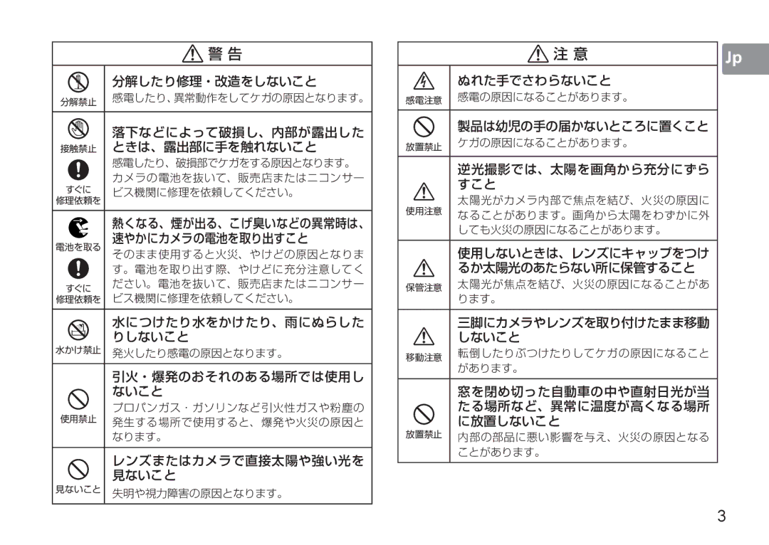 Nikon 2180, 1902, AF-S user manual 分解したり修理・改造をしないこと 