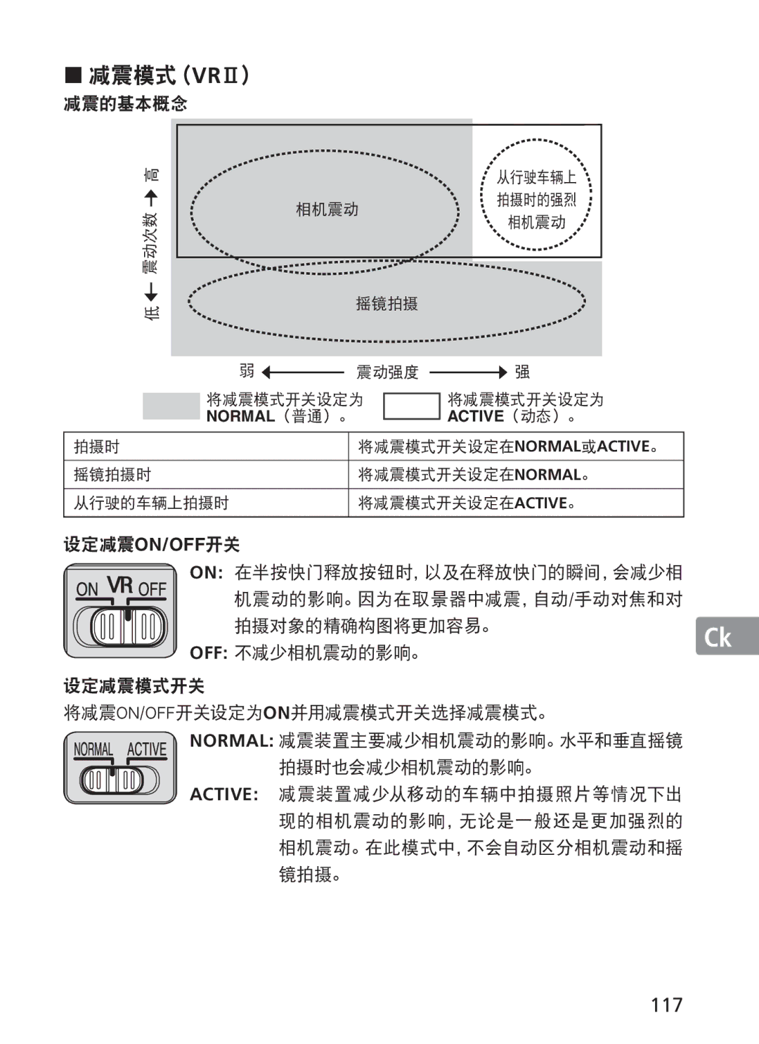 Nikon 2191 manual 减震模式（VRⅡ）, 117 